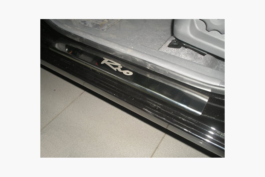 Kia Rio 2005–2011 Natanika Premium kryty prahov (4 ks, nerez) Image
