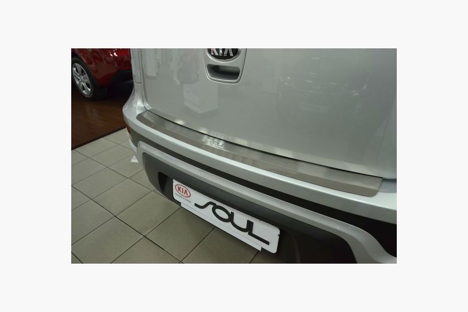 Kia Soul II 2013–2018 Nerezový kryt zadného nárazníka s ohybom Natanika Image