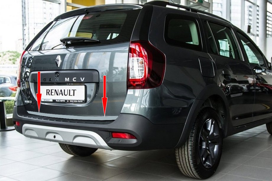 Renault Logan MCV 2013–2022 Ochranná lišta hrany kufra (nerez) Image