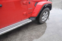 Jeep Wrangler 2007–2017 Bočné nášľapy Silver (2 ks) fotografia 3