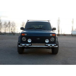 Predný ochranný rám ST015 (nerez) Lada Niva a Urban 1977– fotografia 1