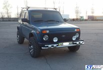 Lada Niva a Urban 1977– Predný ochranný rám ST015 (nerez) fotografia 3