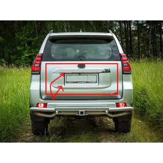 Chrómová lišta nad ŠPZ (dizajn 2018) Toyota Land Cruiser Prado 150 2009–2023 fotografia 1