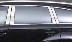 Audi Q7 2005–2015 Lišty stĺpikov dverí (nerez) fotografia 4