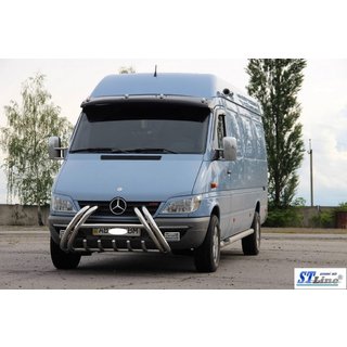 Predný ochranný rám (bullbar) Kelebek WT011 (nerez) Mercedes Sprinter W901/902/903/904/905 1995–2006 fotografia 3