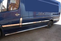 Mercedes Sprinter W906 2006–2018 Dverové lišty (nerez) fotografia 1