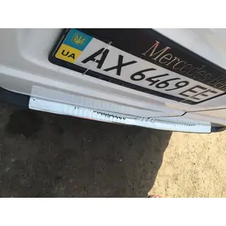 Nerezová lišta na zadný nárazník s ohybom (Carmos V1) fotografia 4