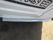 Mercedes Vito W639 2004–2014 Nerezová lišta na zadný nárazník s ohybom (Carmos V1) fotografia 3
