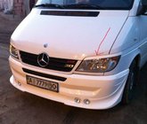 Mercedes Sprinter W901/902/903/904/905 1995–2006 Kryty svetlometov "mračítka" (čierne, ABS, 2000-2006) Matná čierna fotografia 2