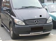 Mercedes Viano 2004–2014 Predný ochranný rám ST014 (nerez) 60/42 mm fotografia 6