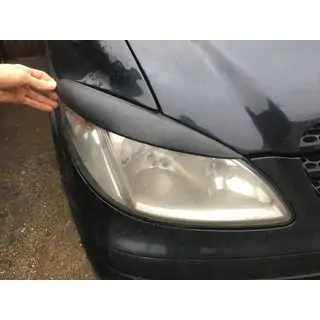 Rovné mračítka na svetlá (matná čierna)