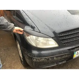 Rovné mračítka na svetlá (matná čierna) Mercedes Viano 2004–2014 fotografia 3