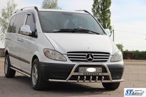 Mercedes Viano 2004–2014 Kengurí rám WT004-Plus s bočnými výstuhami (nerez) fotografia 2