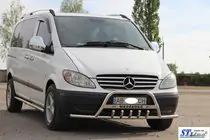 Mercedes Vito W639 2004–2014 Kengurí rám WT004-Plus s bočnými výstuhami (nerez) fotografia 2