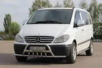 Mercedes Vito W639 2004–2014 Kengurí rám WT004-Plus s bočnými výstuhami (nerez) fotografia 3