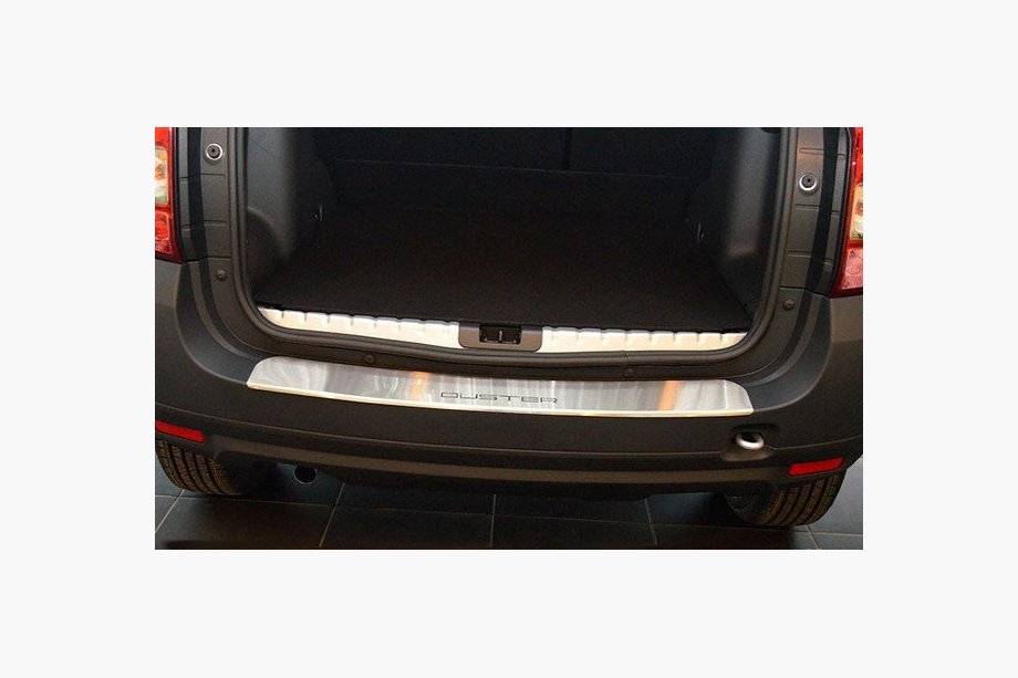 Renault Duster 2008–2017 Nerezová ochranná lišta na zadný nárazník Nataniko s ohybom Image