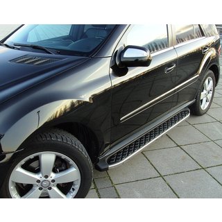 Bočné nášľapy BlackLine (2 ks, hliník) Mercedes ML W164 2005–2011 fotografia 1