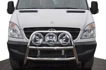Mercedes Sprinter W906 2006–2018 Vysoký predný ochranný rám (bullbar) WT018 (nerez) fotografia 3