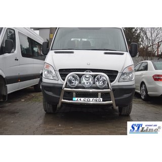 Vysoký predný ochranný rám (bullbar) WT018 (nerez) fotografia 4
