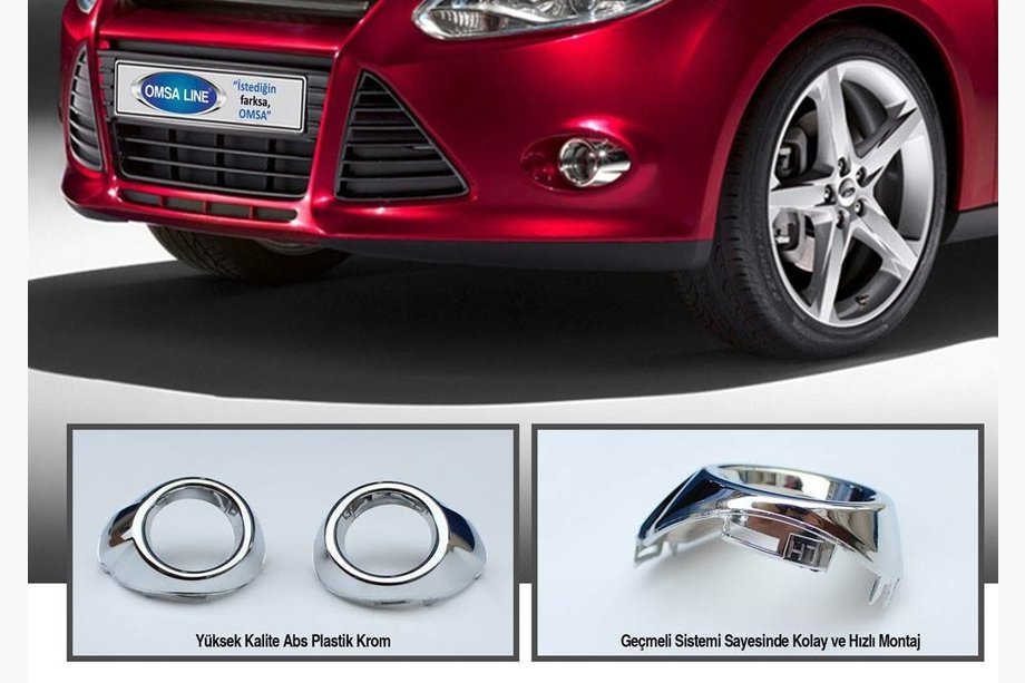 Ford Focus III 2011–2017 Chrómové kryty hmloviek (2 ks, plast) Image