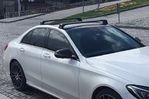 Mercedes C-class W205 2014–2021 Adaptéry do originálnych montážnych bodov (2 ks, uzamykateľné na kľúč) Sivá fotografia 1