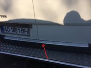 Volkswagen Crafter 2006–2016 Lišta zadného nárazníka MATNÁ (Omsa, nerez) fotografia 2