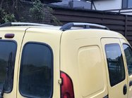 Renault Kangoo 1998–2008 Chrómové strešné lyžiny Štandardná základňa, plastové pätky fotografia 1