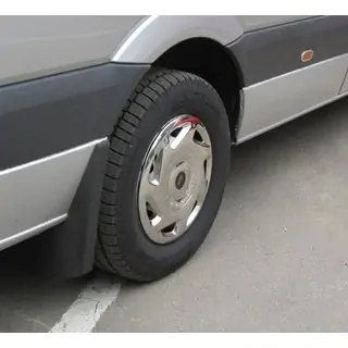 Nerezové OEM puklice (jednonápravové, 4 ks) Mercedes Sprinter W906 2006–2018 fotografia 4