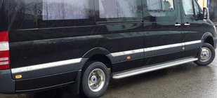 Mercedes Sprinter W906 2006–2018 Dverové lišty (nerez) fotografia 3