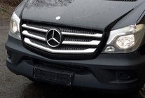 Mercedes Sprinter W906 2006–2018 Nerezové lišty na masku (2013↗, nerez.) OmsaLine – talianska nehrdzavejúca oceľ fotografia 1