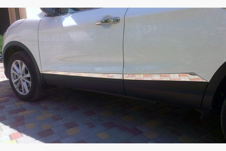 Nissan Qashqai 2014–2021 Dverové lišty OmsaLine (4 ks, nerez) Image