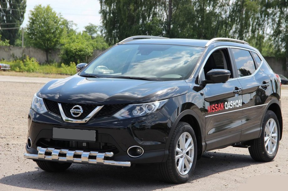 Nissan Qashqai 2014–2021 Predný ochranný rám ST015 (nerez) Image