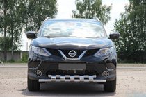 Nissan Qashqai 2014–2021 Predný ochranný rám ST015 (nerez) fotografia 2