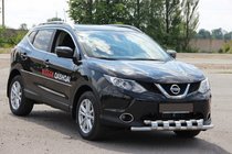 Nissan Qashqai 2014–2021 Predný ochranný rám ST015 (nerez) fotografia 3