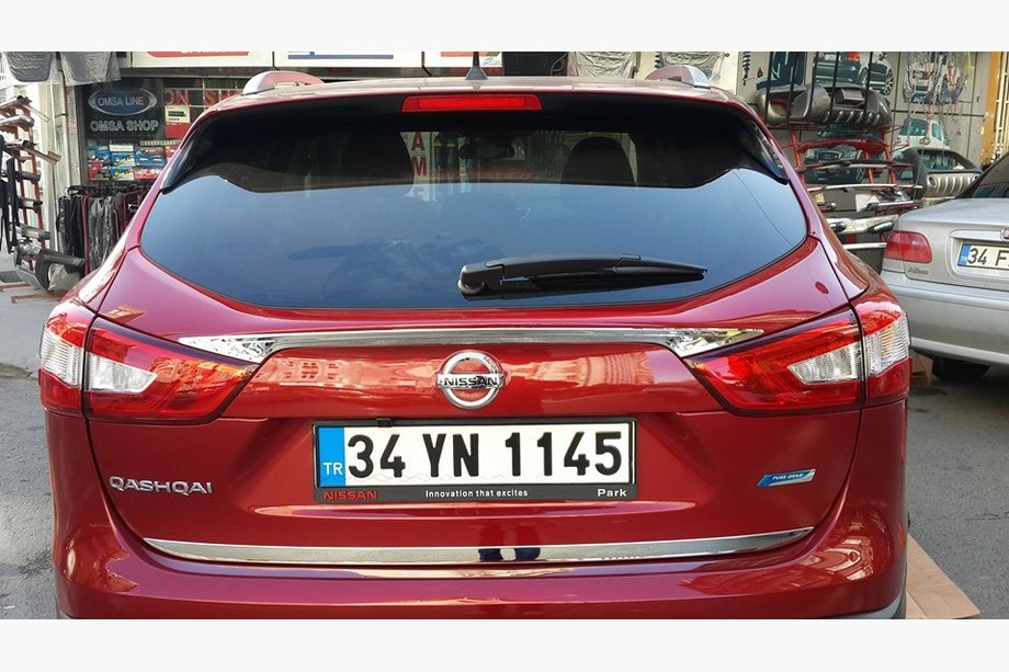Nissan Qashqai 2014–2021 Nerezová lišta hrany kufra Fotografia 5