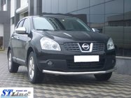 Nissan Qashqai 2007–2010 Predný ochranný rám ST008 (nerez) fotografia 3