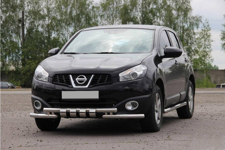 Nissan Qashqai 2010–2014 Predný ochranný oblúk ST009-15 (nerez) Image