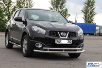 Nissan Qashqai 2010–2014 Predná dvojitá ochranná tyč ST016 (nerez) fotografia 3