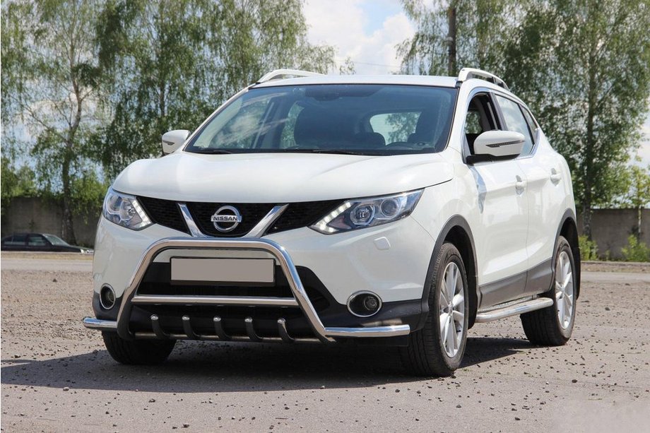 Nissan Qashqai 2014–2021 Predný ochranný rám WT003-Plus (nerez) Image