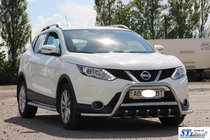 Nissan Qashqai 2014–2021 Predný ochranný rám WT003-Plus (nerez) fotografia 3