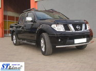 Nissan Navara 2006–2015 Predný ochranný rám ST008 (nerez) fotografia 2