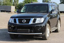 Nissan Navara 2006–2015 Predný ochranný rám ST008 (nerez) fotografia 1