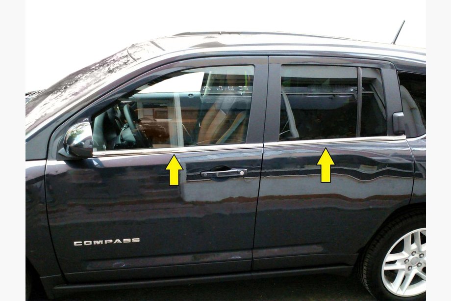 Jeep Compass 2016– Spodné lišty okien (nerez) Image