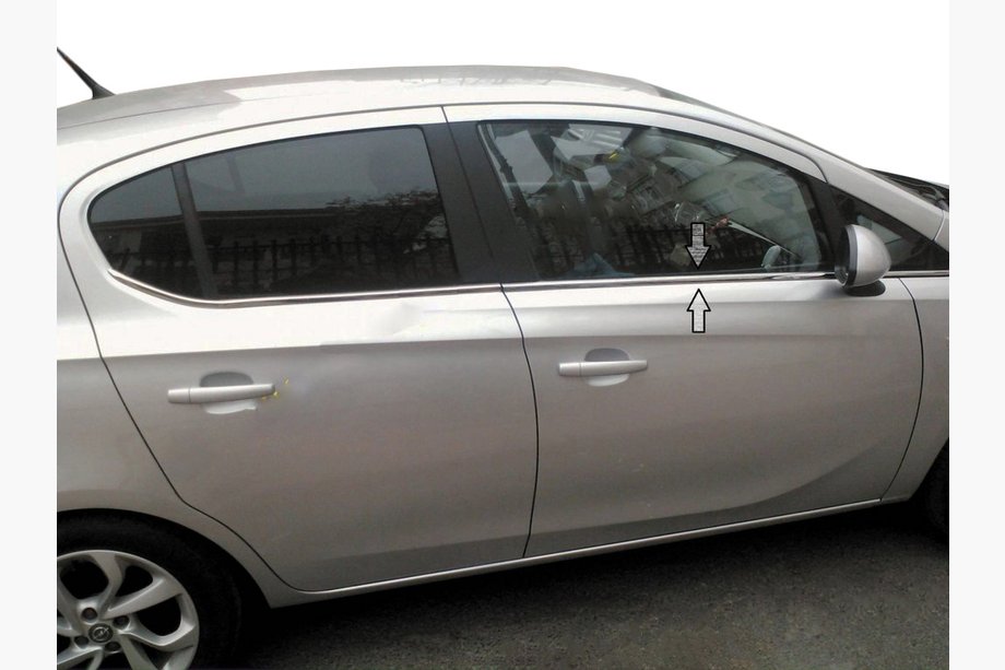 Opel Corsa E 2015–2019 Lišty okien (6 ks, nerez) Image