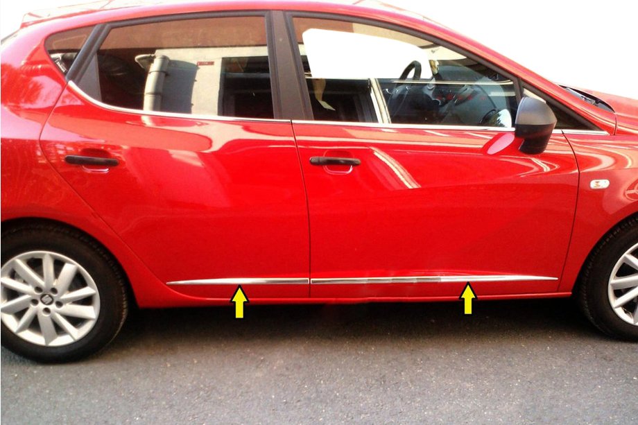 Seat Ibiza 2010–2017 Dverové lišty Carmos (4 ks, nerez) Image