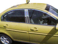 Hyundai Accent 2006–2010 Lišta stĺpikov dverí (nerez) fotografia 1