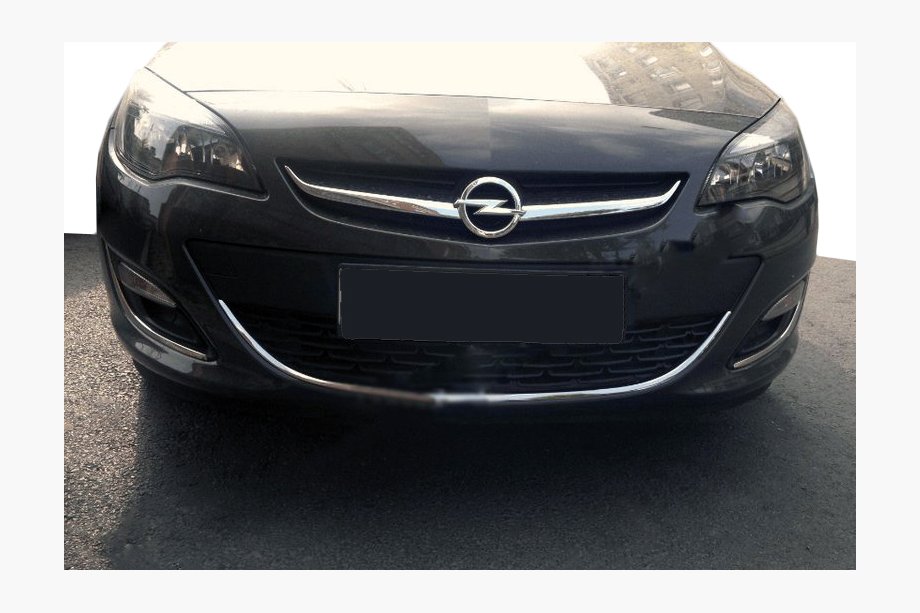 Opel Astra J 2009–2015 Nerezová lišta na predný nárazník Image
