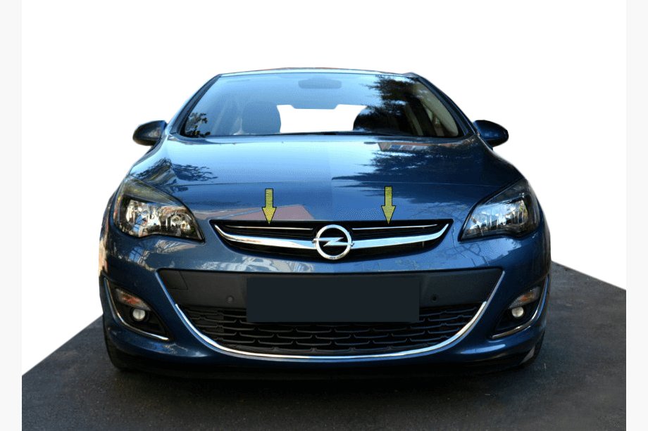 Opel Astra J 2009–2015 Nerezové lišty na prednú masku 2012-2015 (nerez) Image
