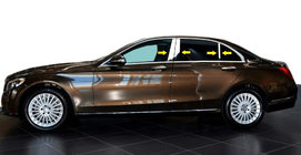 Mercedes C-class W205 2014–2021 Lišta stĺpikov dverí (nerez) fotografia 1