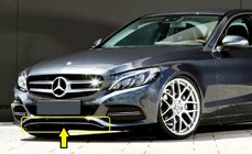Mercedes C-class W205 2014–2021 Nerezová lišta na nárazník fotografia 1
